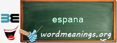 WordMeaning blackboard for espana